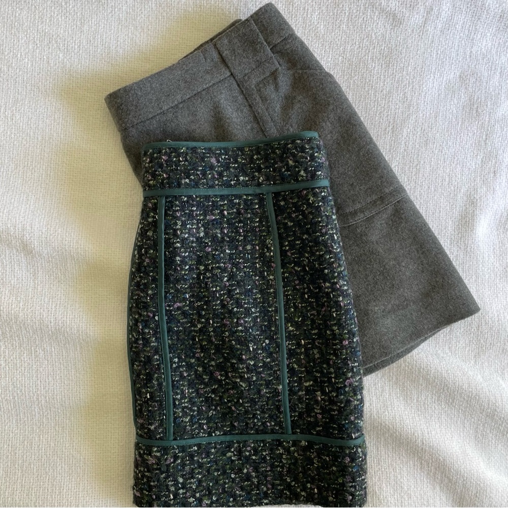 J. Crew Bundle 2 Wool Mini Skirts Size 6